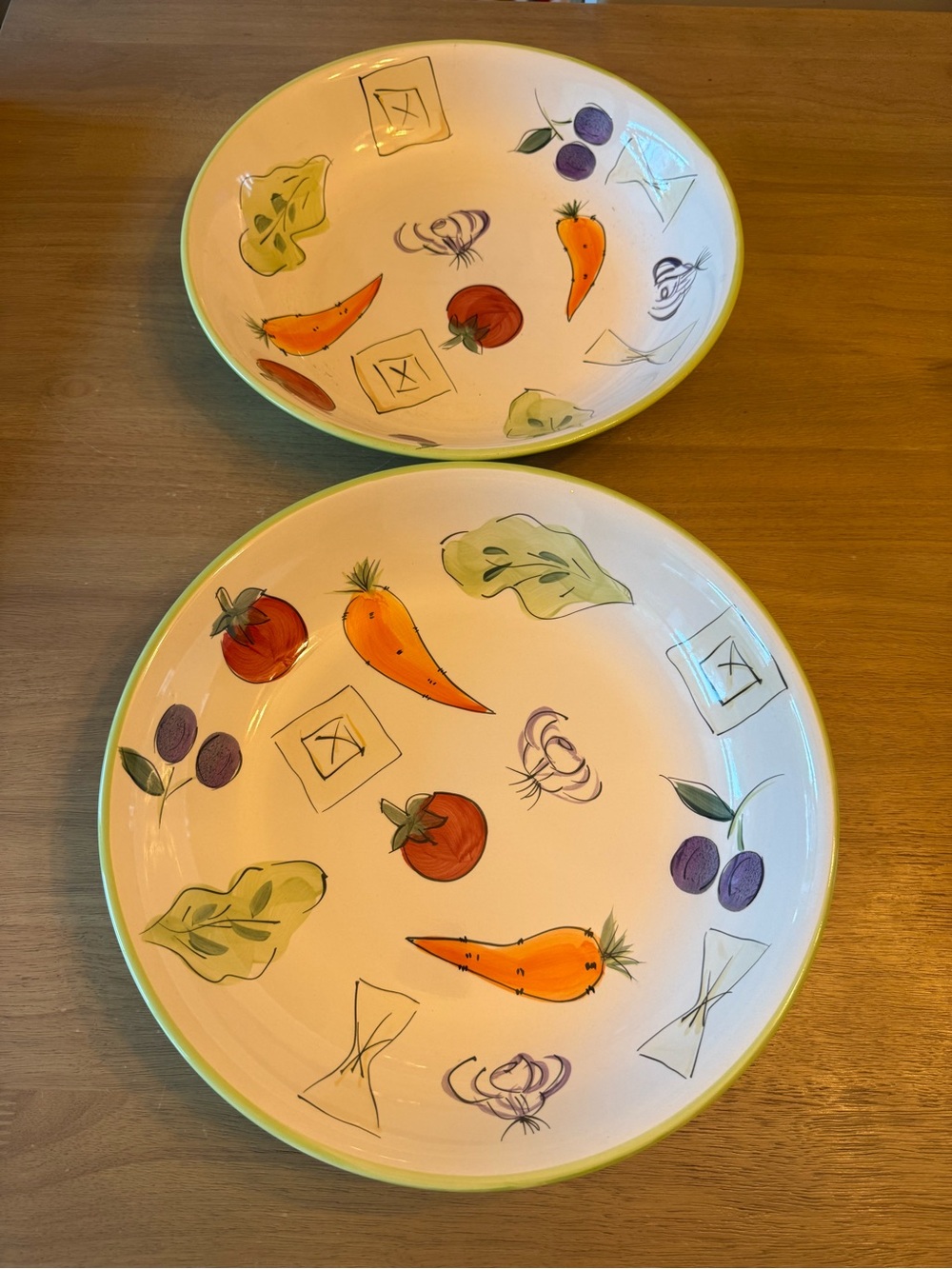 Vintage Tabletops Unlimited Italian Garden Pasta Salad Serving Bowl (set of 2)